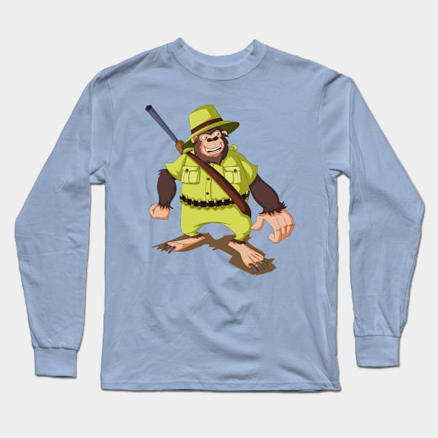 chimp Long Sleeve T-Shirt by gettshirtdesign